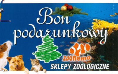 Bony podarunkowe w sklepach zoologicznych ZooNemo