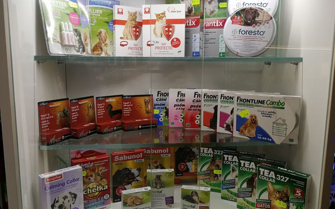 Produkty przeciw pchłom i kleszczom, dla zwierząt w sklepach ZooNemo. Nowa dostawa ryb akwariowych do naszych sklepów