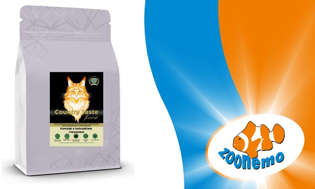 Country Taste Koneser Czy Twój Kot Zasługuje na Kurczaka z Tuńczykiem i Łososiem Odkryj Pełnoporcjową Ucztę!