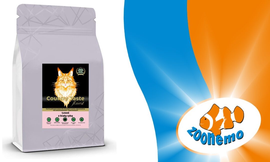 Country Taste Łosoś z Białą Rybą – Najlepsza Karma dla Kotów Sterylizowanych! ZooNemo Legionowo & Nowy Dwór Mazowiecki (Dostawa Gratis!)