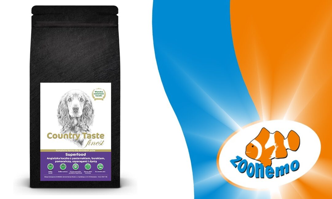 Country Taste SUPERFOOD Angielska Kaczka: Hipoalergiczna Moc dla Twojego Psa! Bezzbożowa Karma z 65% Kaczki – Odbierz w Legionowie, Nowym Dworze Mazowieckim lub z Bezpłatną Dostawą!