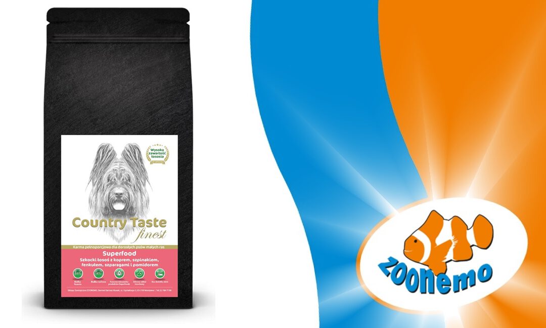 Country Taste Superfood Szkocki Łosoś dla psów ras małych – Zdrowie i Blask Sierści w Twojej Misce! Odkryj w ZooNemo Legionowo i Nowy Dwór Mazowiecki (Z Dowozem!)