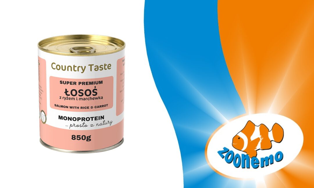 Odkryj Country Taste z Łososiem: Zdrowa Mokra Karma dla Psa w ZooNemo Legionowo i Nowy Dwór Mazowiecki | Darmowa Dostawa!