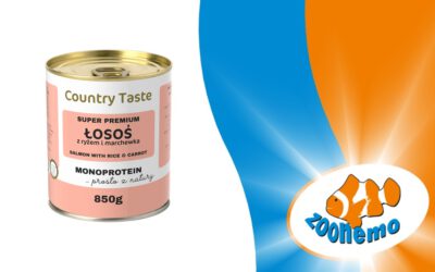 Odkryj Country Taste z Łososiem: Zdrowa Mokra Karma dla Psa w ZooNemo Legionowo i Nowy Dwór Mazowiecki | Darmowa Dostawa!