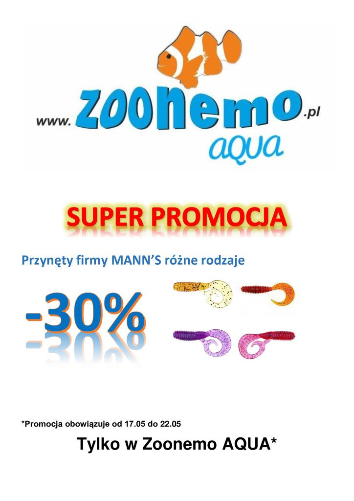 Od poniedziałku wszystkie przynęty firmy MANNS! 30% TANIEJ‼️ ZooNemo Aqua